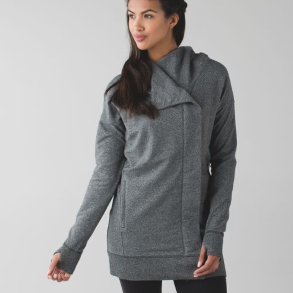 lululemon athletica Gray Hooded Pullover Sweatshirt